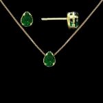 Conjunto Gota 6X8mm Zirconia Verde Esmeralda CZY36-2VD - Mínimo 6 Conjuntos